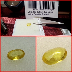 Zafiro VS Amarillo talla Oval 0.25 Cts.