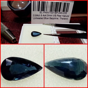 Zafiro VS Azul talla Pera 0.84 Cts