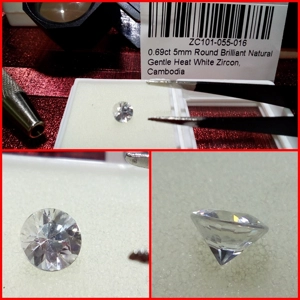 Zircón Redondo de Camboya 0.69 Cts