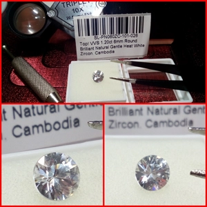 Zircón Redondo Camboya VVS 1.20 Cts