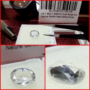 Zircon Blanco talla Oval 1.65 Cts.