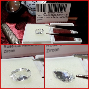 Zircon Blanco talla Oval 2.16 Cts.