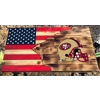 Tampa Bay Buccaneers Rustic Wooden Flag
