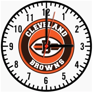 Cleveland Browns Wooden Clock