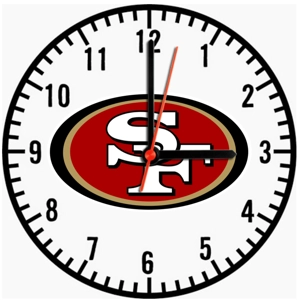 San Francisco 49ers Wooden Clock