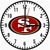 San Francisco 49ers Wooden Clock