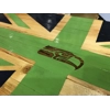 Seattle Seahawks Seajack Rustic Wooden Flag
