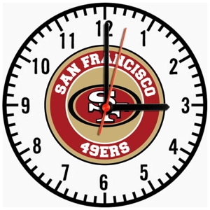San Francisco 49ers Wooden Clock