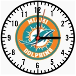 Miami Dolphins Wooden Clock