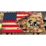 New Orleans Rustic Wooden Flag