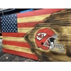 Kansas City Chiefs Rustic Wooden Flag
