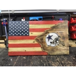Dallas Cowboys Rustic Wooden Flag