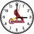 Arizona Cardinals Wooden Clock