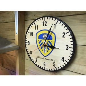 Leeds Utd Wooden Clock