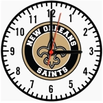 New Orleans Saints Wooden Clock