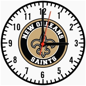 New Orleans Saints Wooden Clock