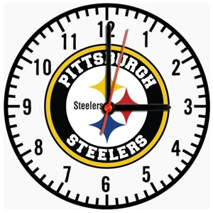 Pittsburgh Steelers Wooden Clock