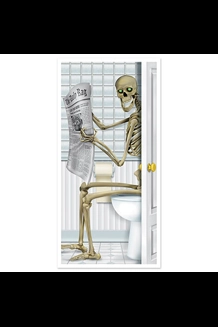 Skeleton Restroom Door Cover