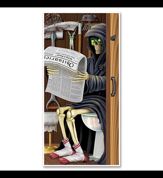 Grim Reaper Restroom Door Cover