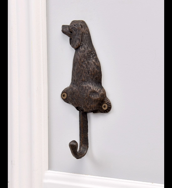 Cast Iron Single Dog Wall Hook