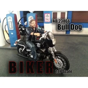 American Diorama Biker Bull Dog Figure 1/18 Scale