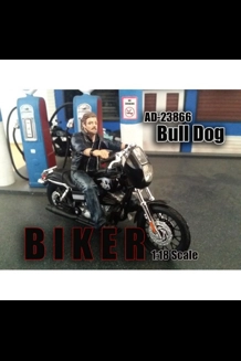 American Diorama Biker Bull Dog Figure 1/18 Scale