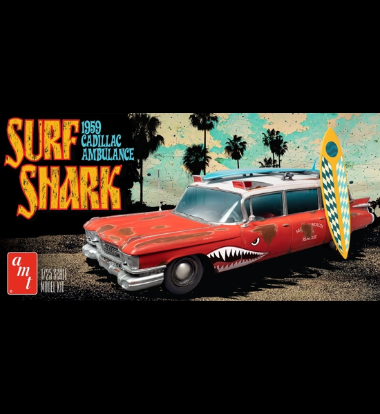 AMT '59 Cadillac Surf Shark Ambulance Model Kit
