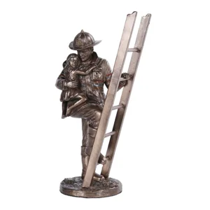 Fireman Rescue Resin Statue