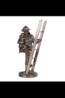 Fireman Rescue Resin Statue