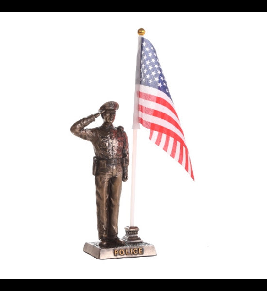 Police Salute Figurine