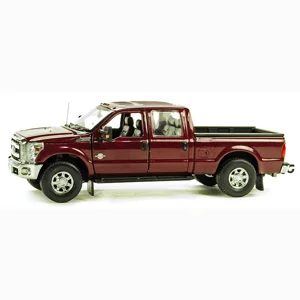 Ford F-250 Crew Cab Pickup Burgandy Pickup 1/50 Diecast
