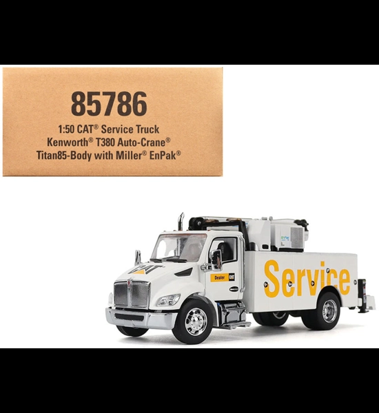 CAT Service Kenworth T380 Auto Crane 1/50 Diecast