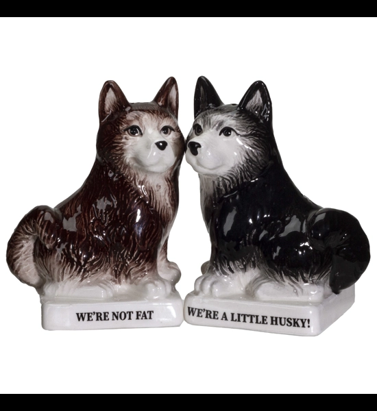 We're Not Fat Huskies Salt & Pepper Shakers