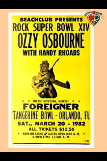 Ozzy Osbourne 1982 Carded Poster 14