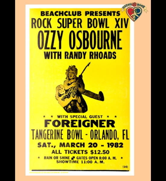 Ozzy Osbourne 1982 Carded Poster 14" x 22"