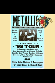 Metallica '92 Tour Carded Poster 14