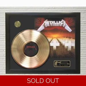 Metallica Master Of Puppets Gold Framed LP Display
