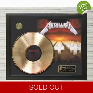 Metallica Master Of Puppets Gold Framed LP Display