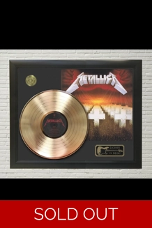 Metallica Master Of Puppets Gold Framed LP Display