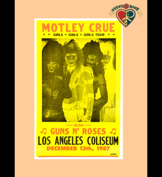 Motley Crue 1987 Carded Poster 14" x 22"