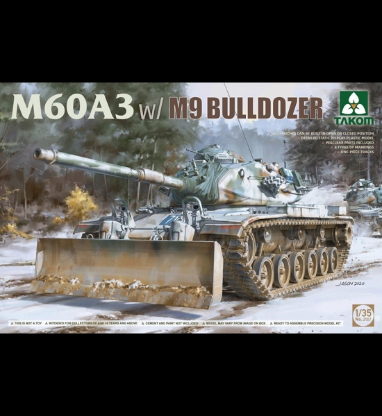 Takom M60A3 W/M9 Bulldozer Model Kit