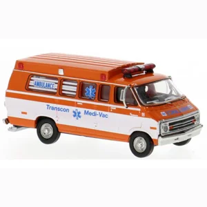 Transcon - 1975 Dodge B 200 Ambulance 1/87 Diecast