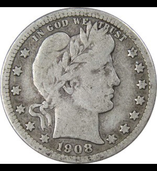1908-D U.S. Quarter Dollar