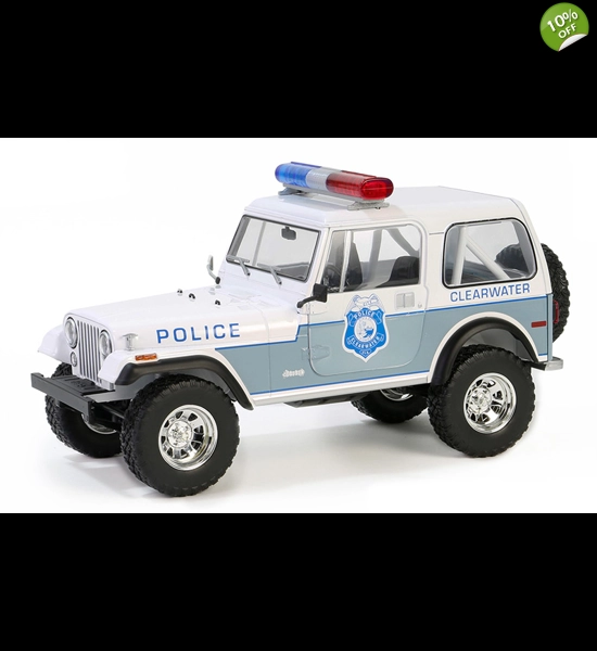 Clearwater, Florida P.D. 1982 Jeep CJ-7 1/18 Diecast