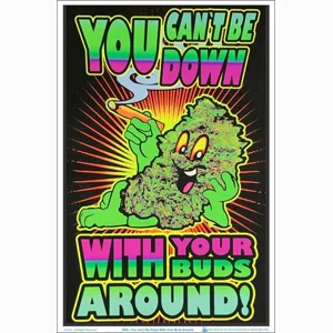 Down With Buds Blacklight Poster 23