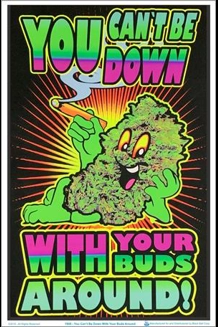 Down With Buds Blacklight Poster 23