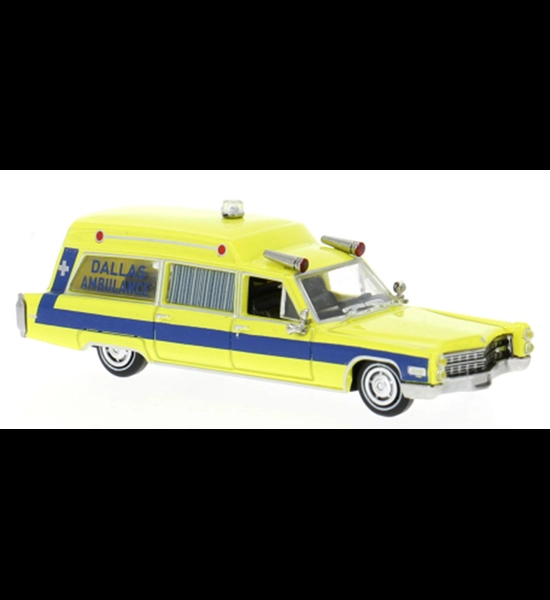 Dallas Ambulance 1966 Cadillac Miller Meteor 1/87 Diecast
