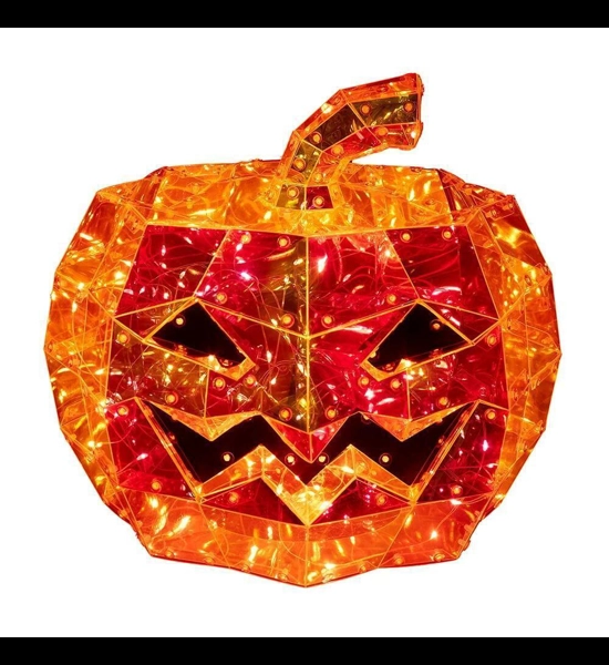 200-Light Micro LED Holographic Jack-O-Lantern