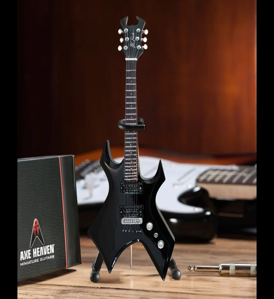 Axe Heaven B.C. Rich Black Warlock W/Widow Headstock Miniature Guitar
