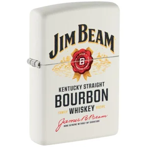 Jim Beam Bourbon Whiskey White Matte Zippo